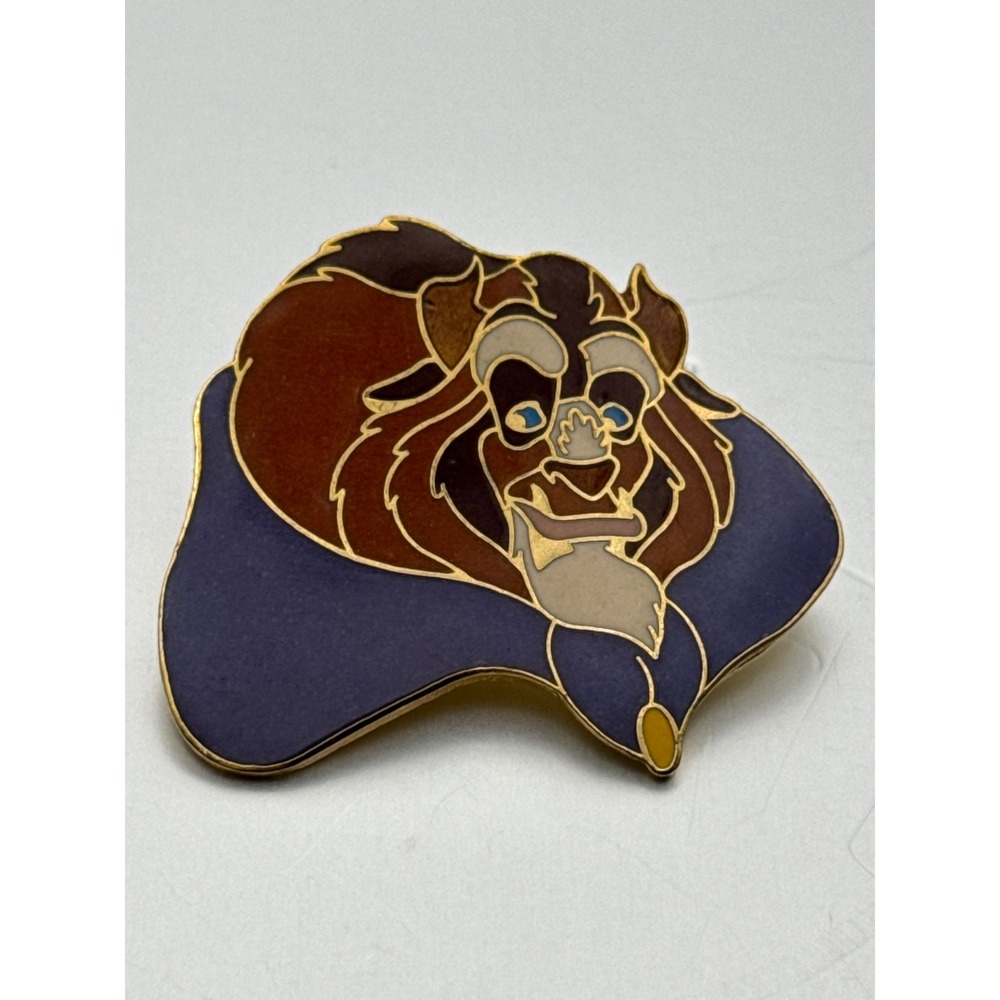 Vintage 90s Disney Beauty and the Beast Enamel Lapel Pin
